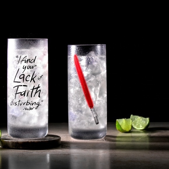 NWT Star Wars Darth Vader Tall Glasses - Set of 2 - Picture 3 of 9